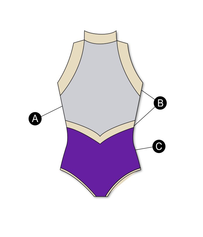 MAJORETTEMock Neck Sequin Leotard JUB
