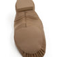 Bottom view of E-Series Jazz Slip On in Caramel, showing the sole and traction pads on a white background.