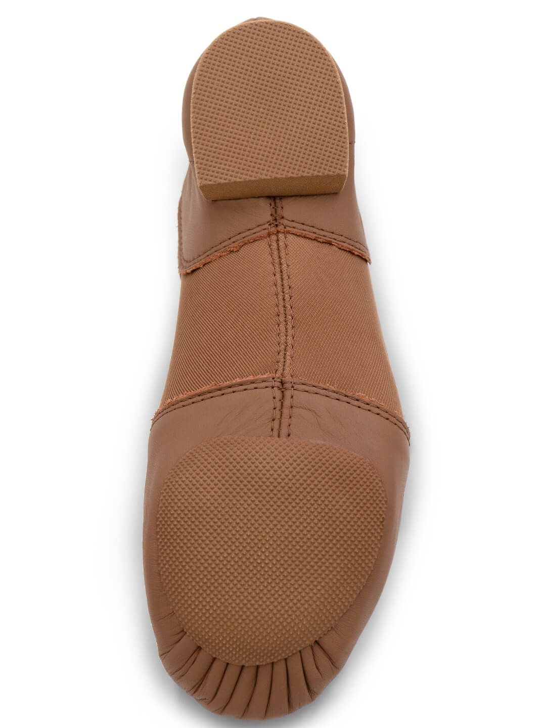 Bottom view of E-Series Jazz Slip On in Skintone 60, showing the sole and traction pads on a white background.