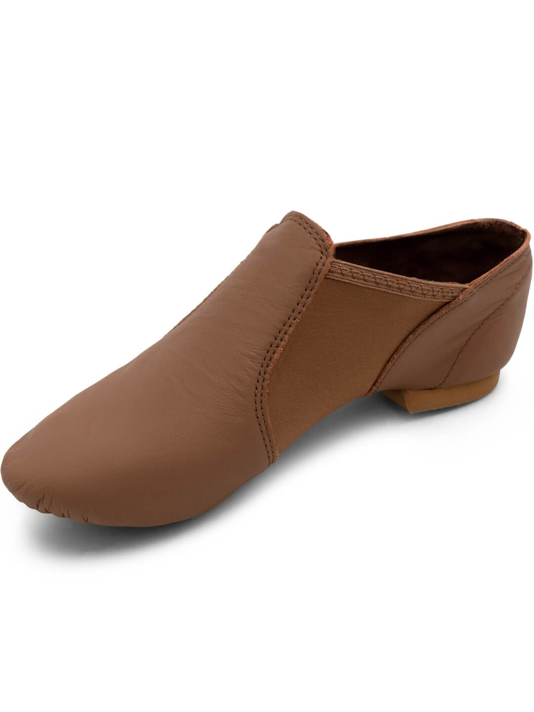 Side profile view of the E-Series Jazz Slip On shoe in Skintone 60 on a seamless white background.