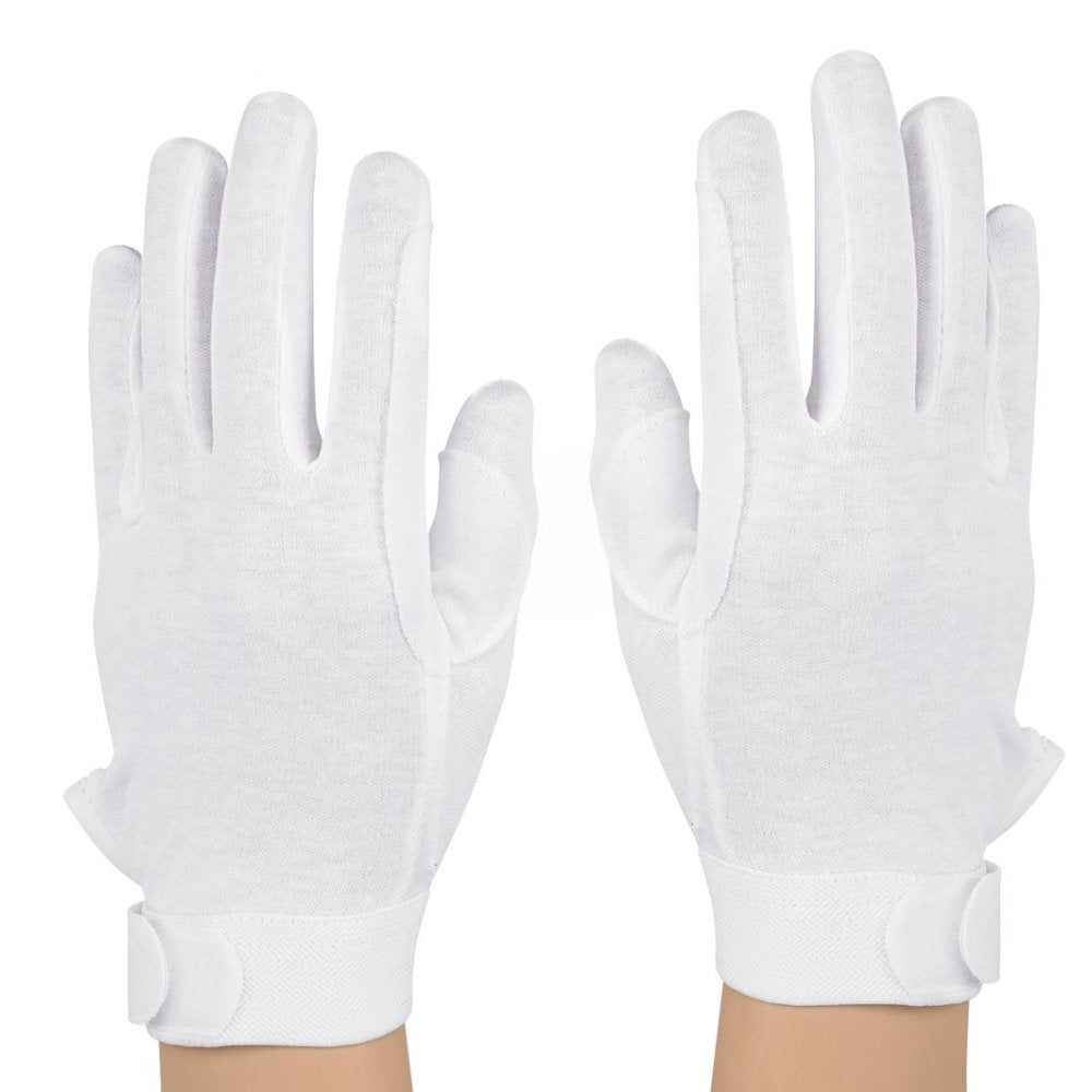 Deluxe White Gloves with Velcro