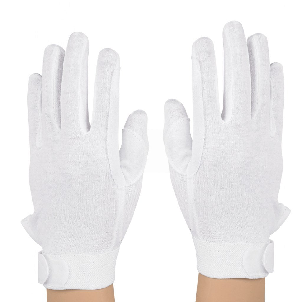Deluxe White Gloves with Velcro